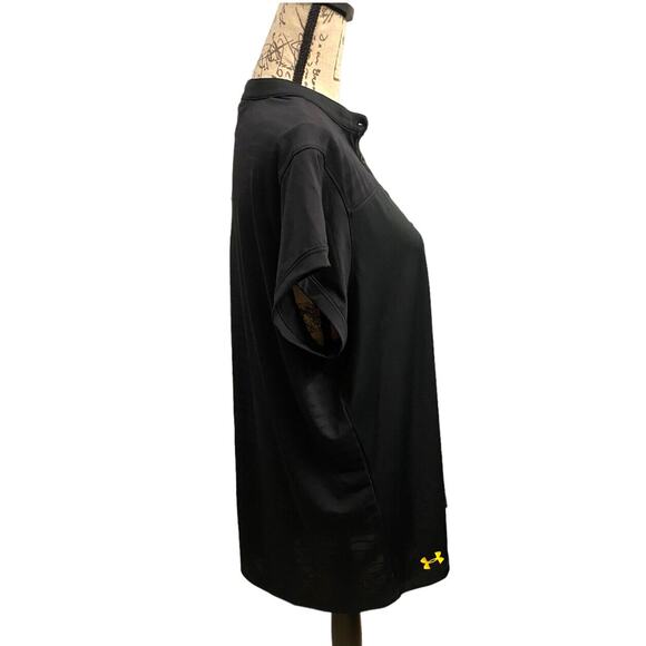 Under Armour Heat Gear Women Short Sleeve Half Button University Maryland Shirt - Picture 2 of 11